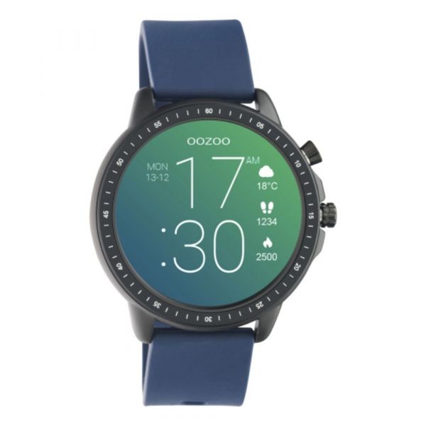 OOZOO | Smartwatch unisex black/blue rubber